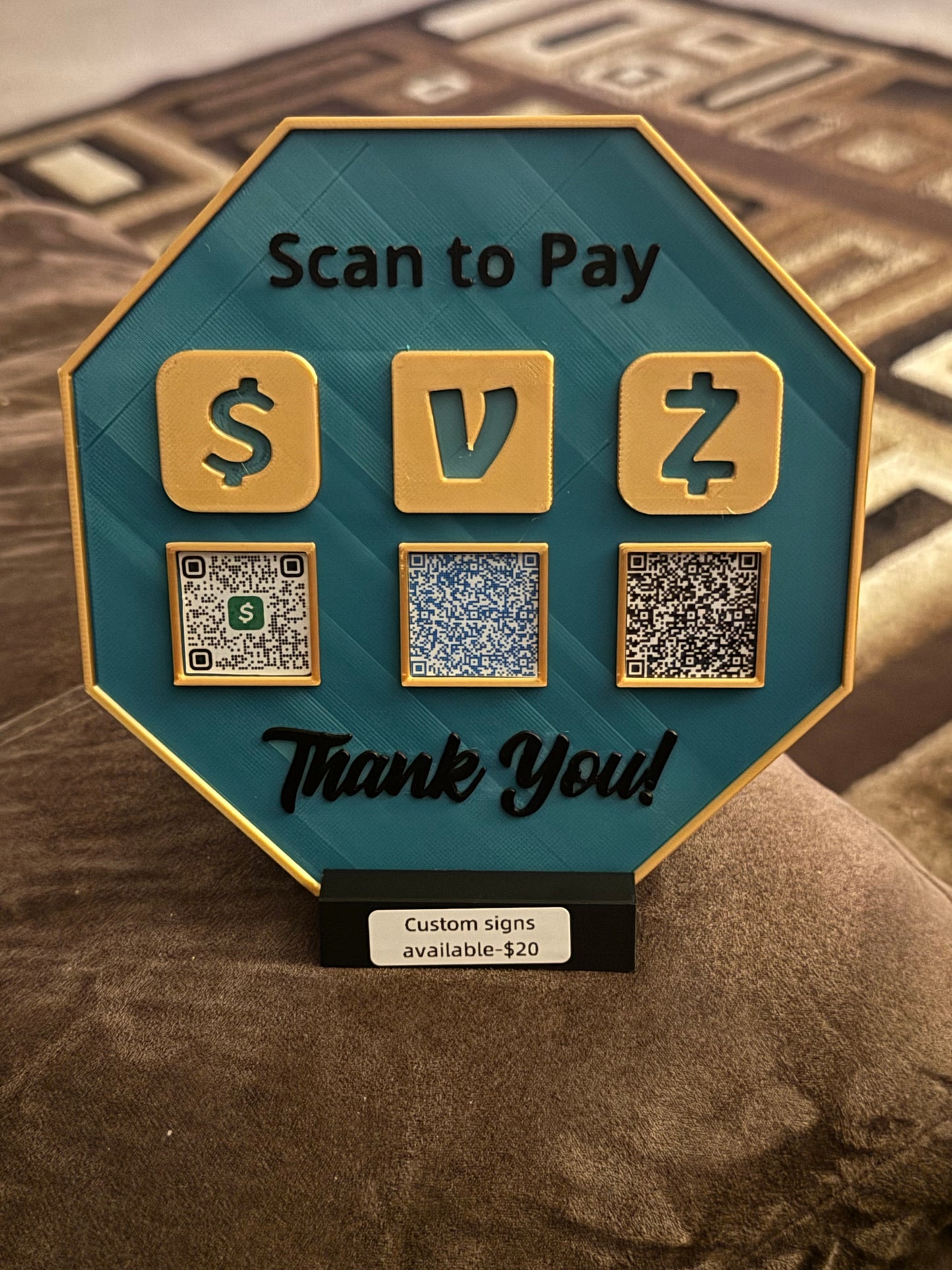 Custom scan and pay signs
