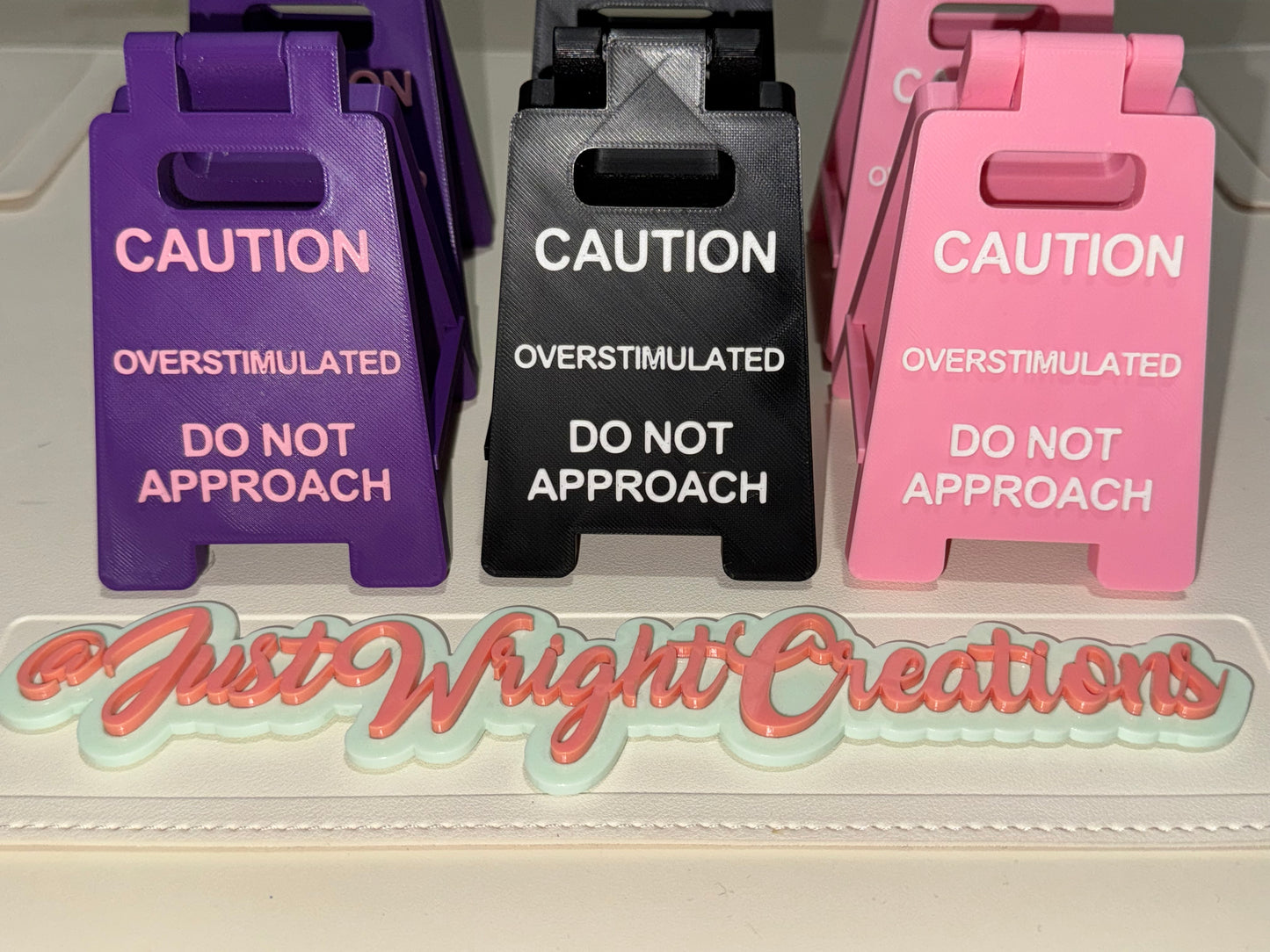 Overstimulated Desk Sign