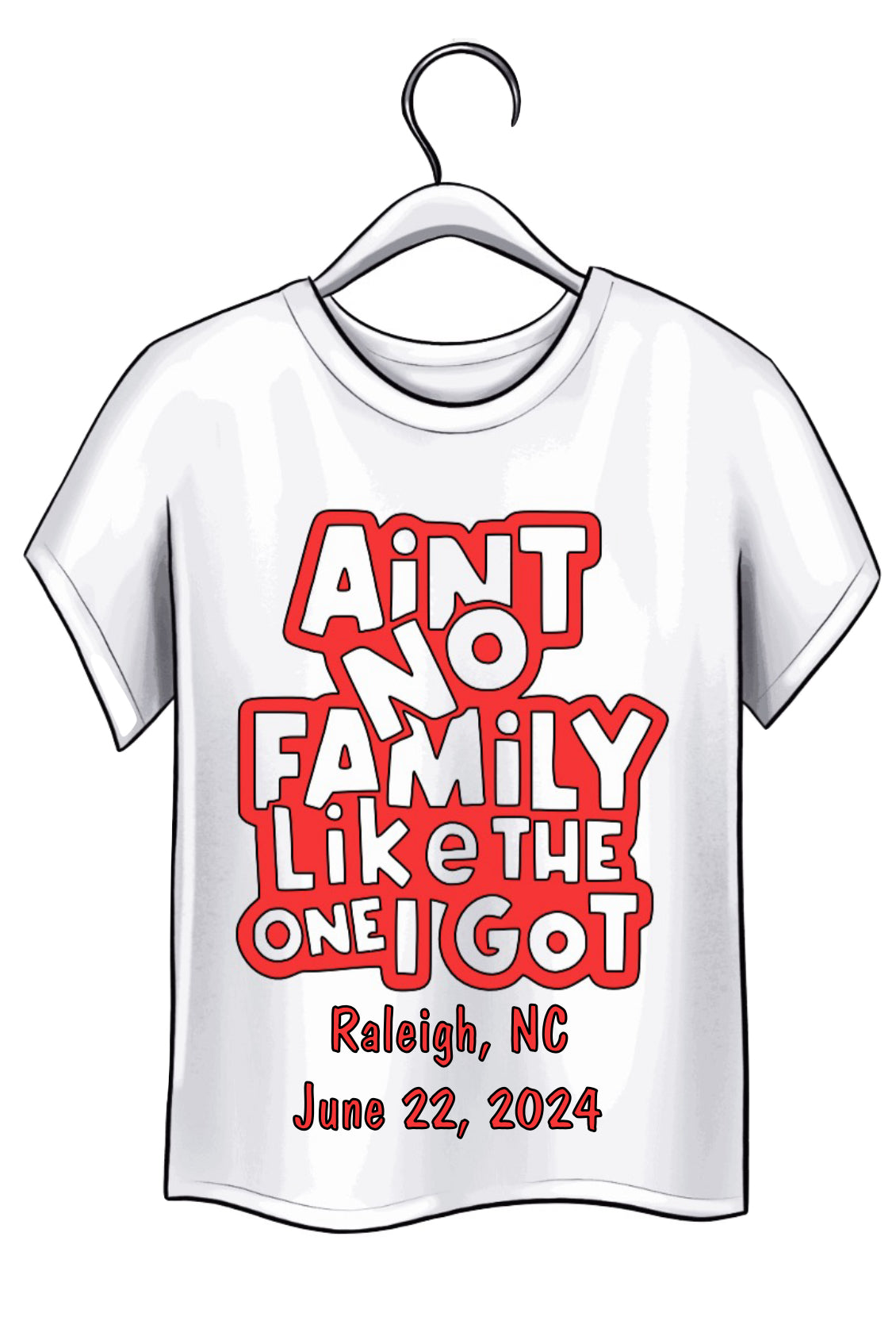 White Family Reunion shirts