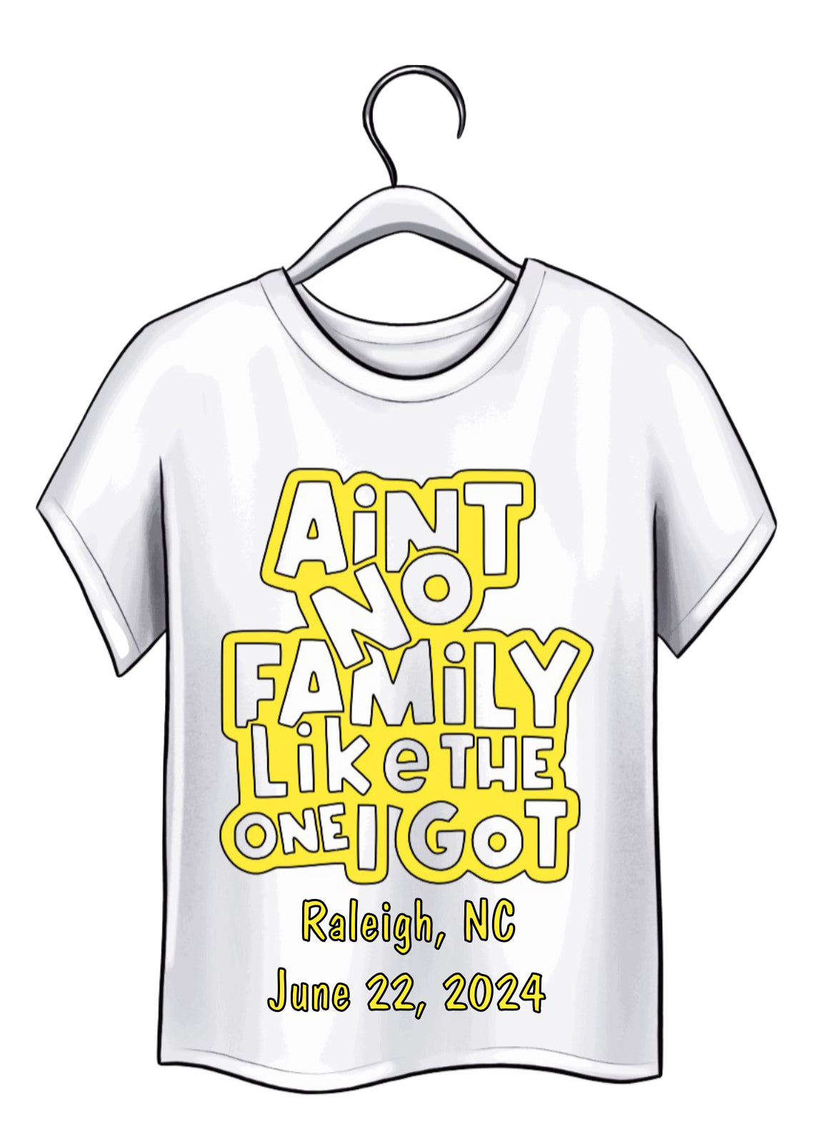White Family Reunion shirts