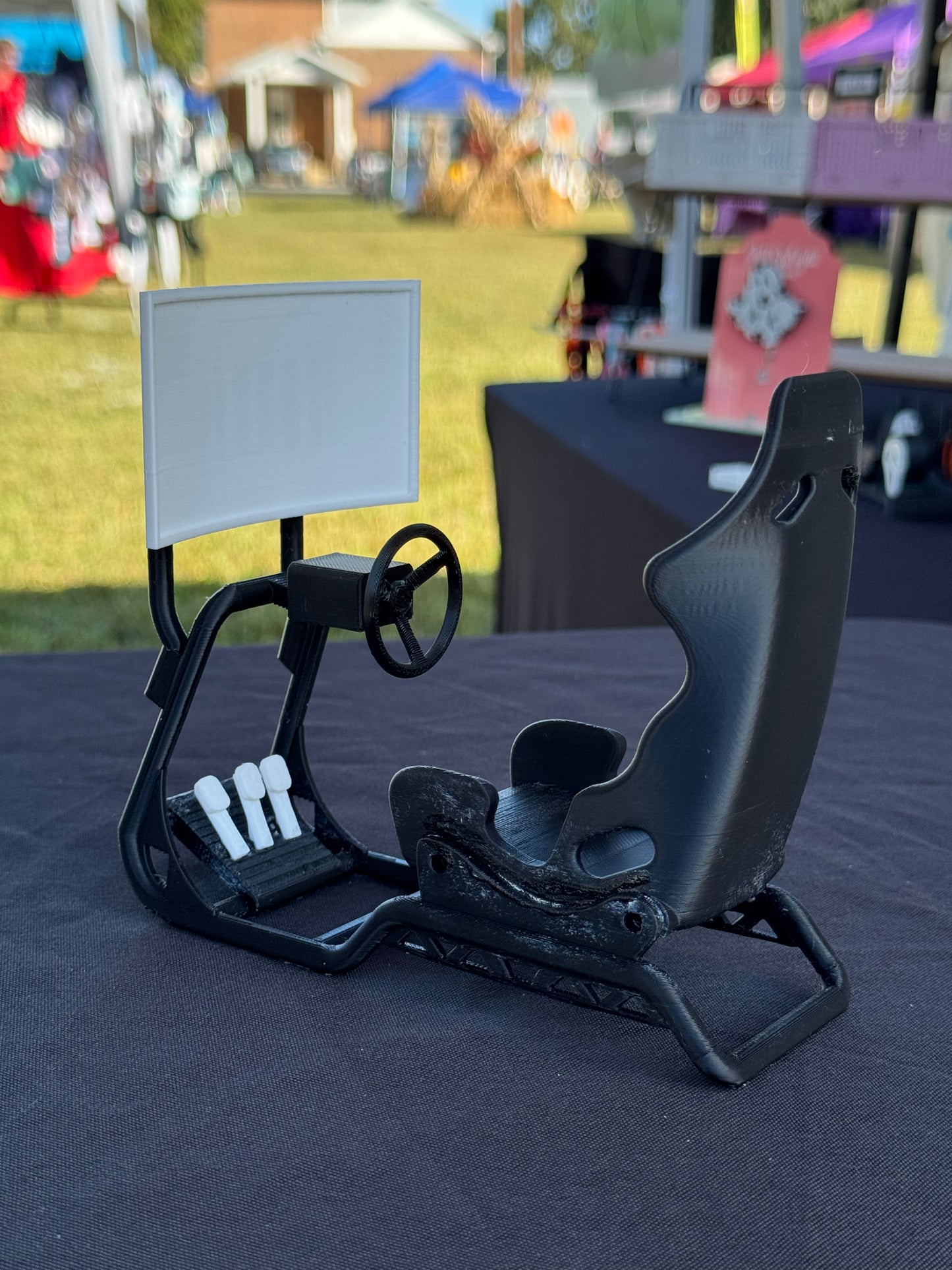 Racing simulator phone stand